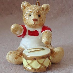 Bialosky Bear Porcelain Christmas Ornament, Vintage 1984--"Etienne"